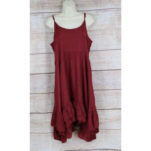 Joyfolie Mia Joy Boho Flowy Dress Maroon Size Small